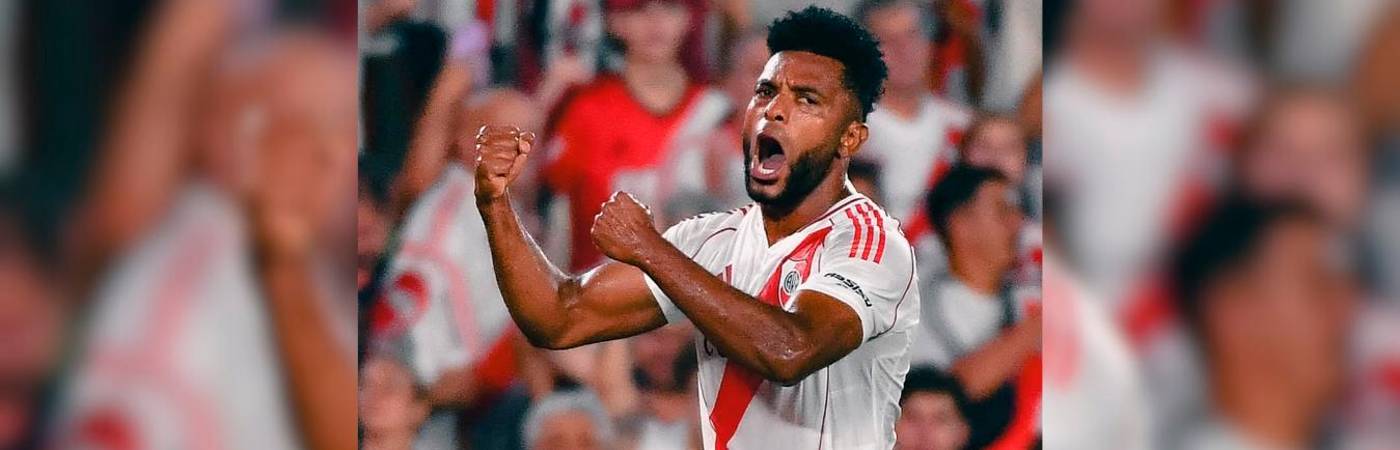 Miguel Ángel Borja jugador de River Plate y de la Selección Colombia. /FOTO: INSTAGRAM @riverplate