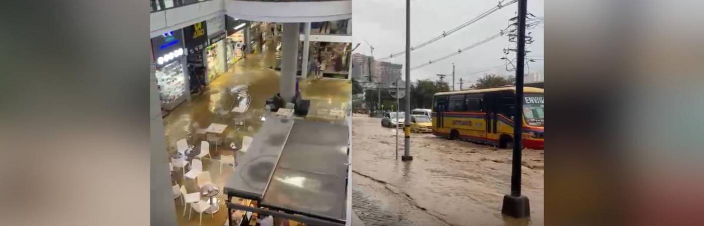 Inundaciones en Medellín. FOTO: CORTESÍA DENUNCIAS ANTIOQUIA