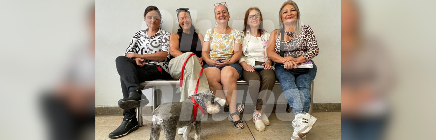 De izquierda a derecha Gladys Tobón, Lucía Quintero, Luz Estela González, María Eugenia Mira y Ligia Villa. / FOTO: JAIDER ESCOBAR