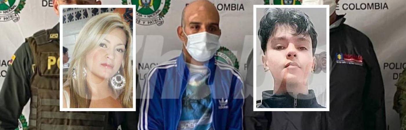 Jorge Alejandro (centro) al momento de su captura, tras asesinar a Maribel (izq.) y a Breiner Andrés (der). FOTO: CORTESÍA FISCALÍA GENERAL DE LA NACIÓN Y TOMADAS DE REDES