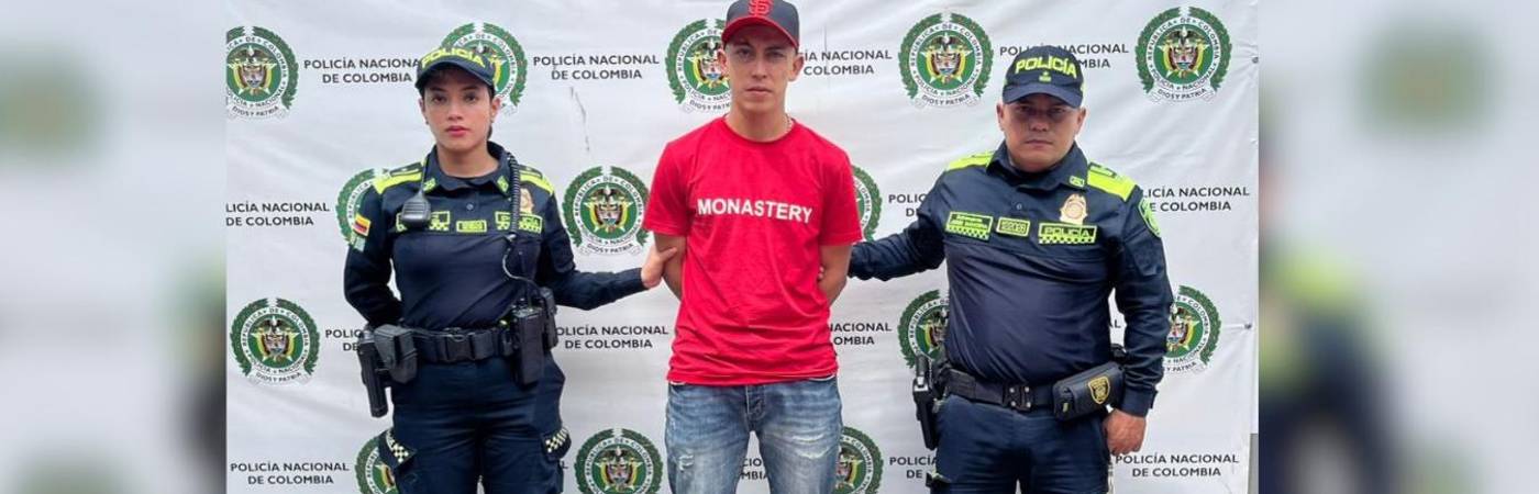 Diego Alejandro Pérez fue capturado por el delito de acto sexual violento. FOTO: CORTESÍA GOBERNACIÓN DE ANTIOQUIA