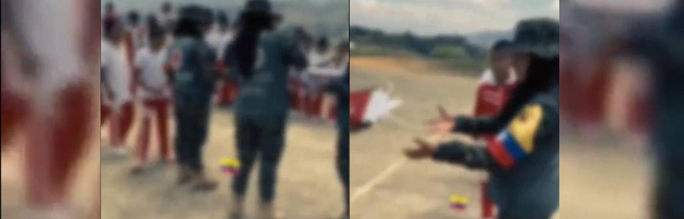 Disidencias compartiendo con menores en El Naya. FOTO: TOMADA DE VIDEO