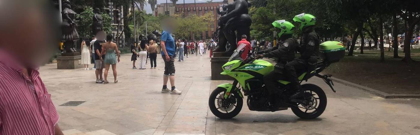 En esta zona ocurrió la riña que provocó la muerte del hombre en Plaza Botero. FOTO: LAURA ROSA JIMÉNEZ