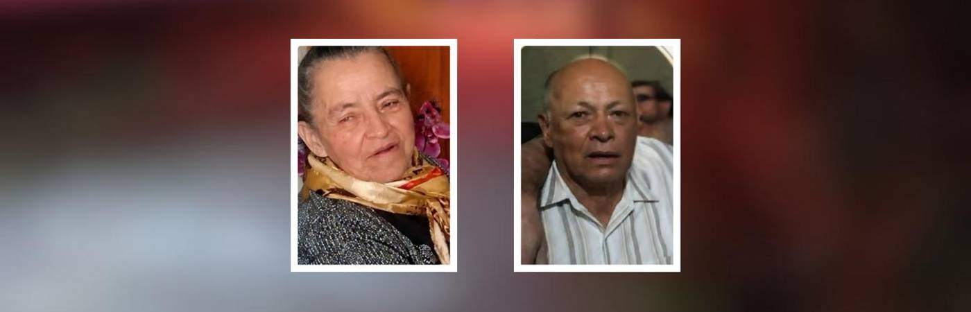 Rosalvira Quintero (izq.) y Pedro Nel Quintero (der.), adultos mayores asesinados en La Unión. FOTO: UNIORIENTENOTICIAS 