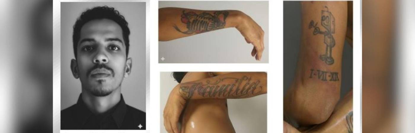 La foto con el rostro del difunto fue editada con inteligencia artificial (IA). /FOTOS: CORTESÍA - MEDICINA LEGAL