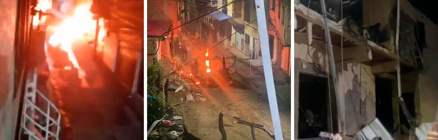 Así fue la explosión del carro bomba en Suárez, Cauca. /FOTOS: TOMADAS DE VIDEO 