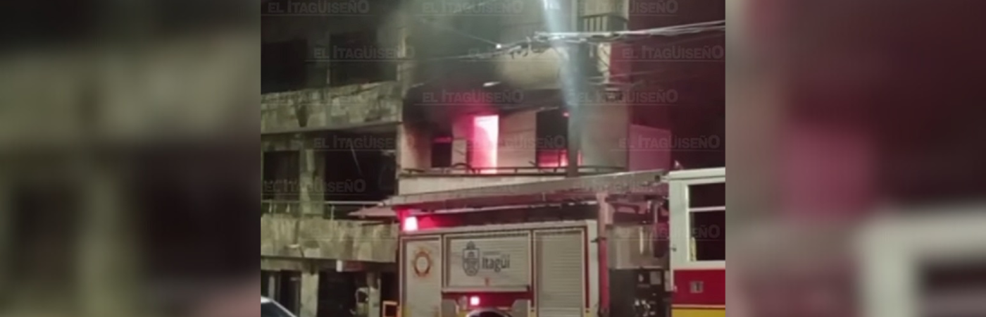 Incendio estructural en el barrio El Tablazo de Itagüí. / FOTO: CAPTURA DE VIDEO EL ITAGUISEÑO