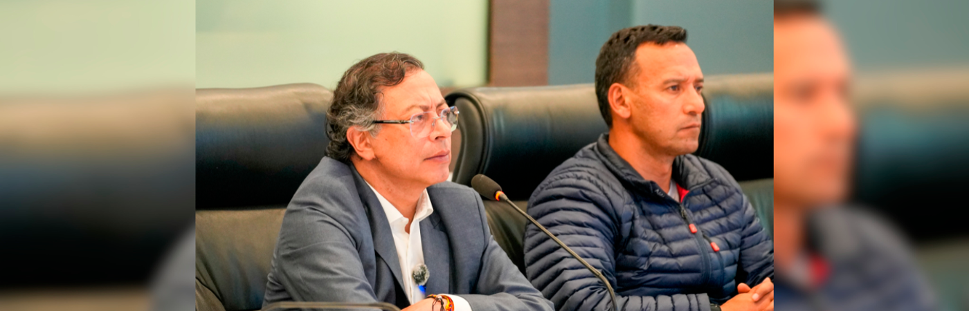 El presidente Gustavo Petro y Pedro Arnulfo Sánchez Suárez, ministro de Defensa. /FOTO: CORTESÍA 