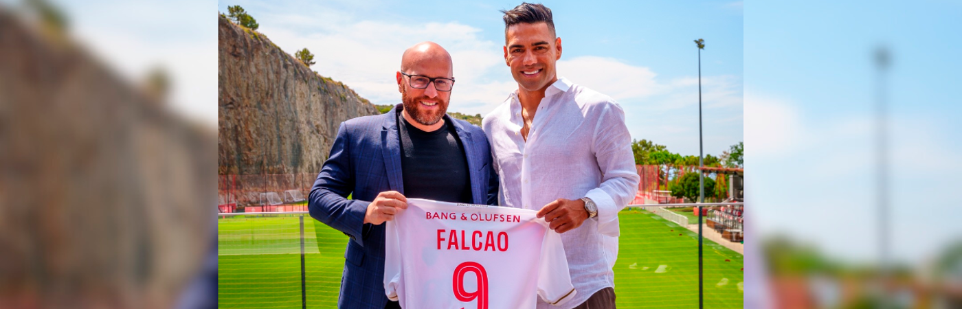 Radamel Falcao García (der.) en una visita a Mónaco. /FOTO: X @AS_Monaco