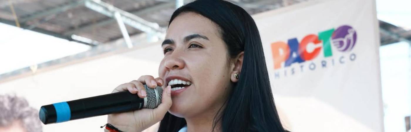 La representante estuvo muy activa en la campaña a Iván Cepeda a la Presidencia. FOTO: TOMADA DE INSTAGRAM @veronicaestradaholguin