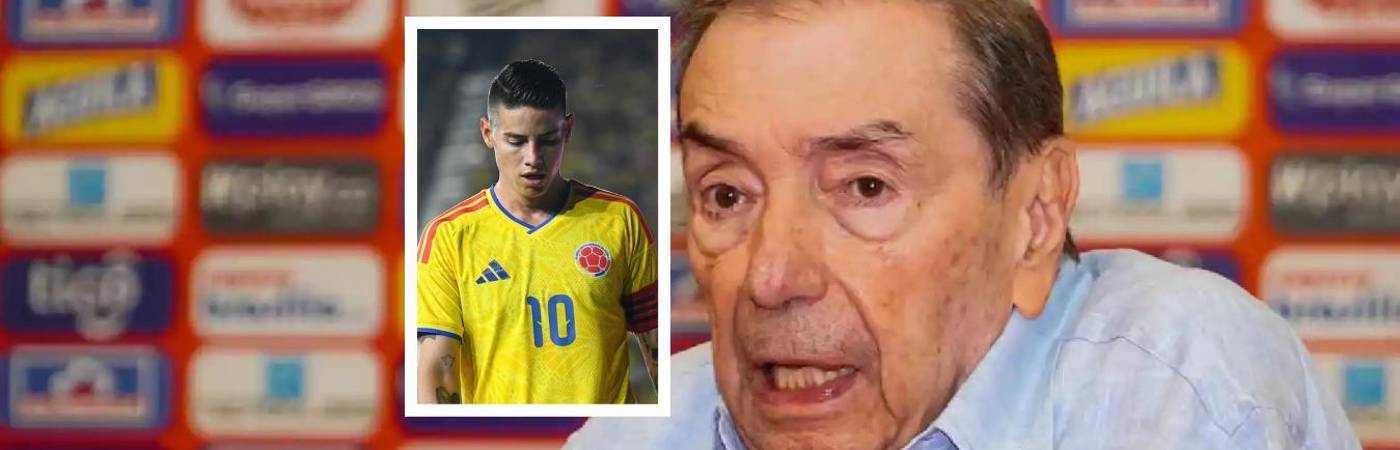 Las polémicas declaraciones de Fuad Char (Der.) hasta el momento no han sido respondidas por James (Izq.). FOTOS: TOMADAS DE NOTICIAS RCN (FONDO) E INSTAGRAM JAMES RODRÍGUEZ (DETALLE)