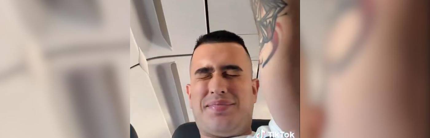 Él es Andrés Arango, realizador audiovisual que compartió en redes los momentos de intento de aterrizaje fallidos. FOTO: CAPTURA DE VIDEO TOMADA DE X @BRAYANGOMEZGO