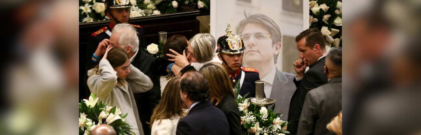 Funeral de Miguel Uribe Turbay en el Congreso de la República. / FOTO: COLPRENSA