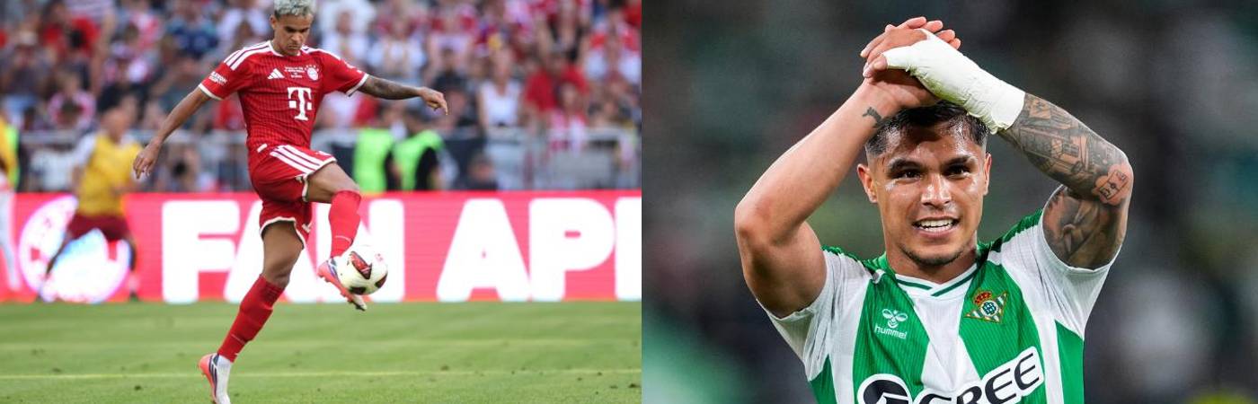 Luis Díaz (izq.) y Juan Camilo ‘Cucho ‘ Hernández (der.) medirán su capacidad goleadora en el prestigioso torneo. FOTOS: GETTY