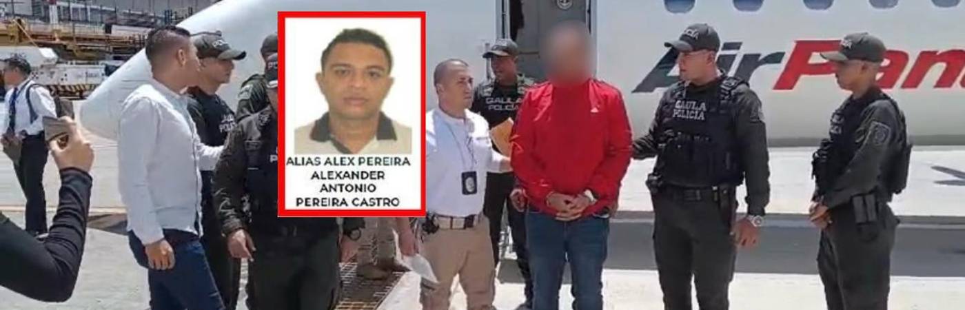 Alexánder Antonio Pereira Castro fue entregado por Migración a la Policía Nacional. FOTO: MIGRACIÓN COLOMBIA