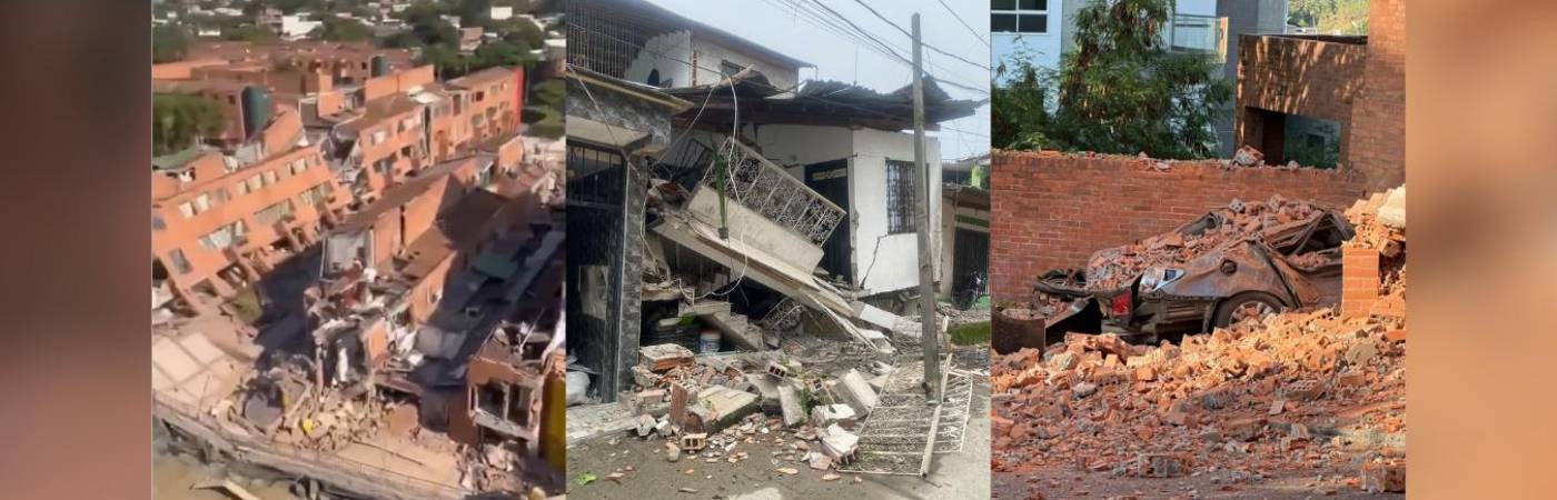 Imágenes que dejaron el terremoto en varias ciudades de Colombia. FOTO: REDES