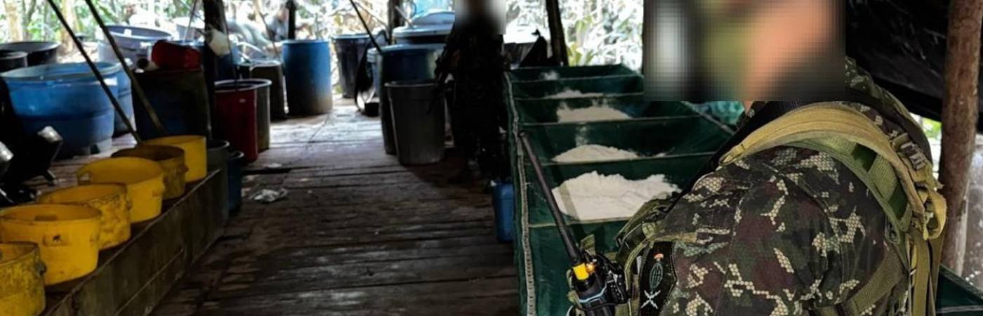 Este resultado se logró a través del trabajo conjunto entre el Comando Contra el Narcotráfico y Amenazas Transnacionales, Conat, la Fuerza Aeroespacial Colombiana y la Policía Nacional. FOTO: EJÉRCITO NACIONAL. 