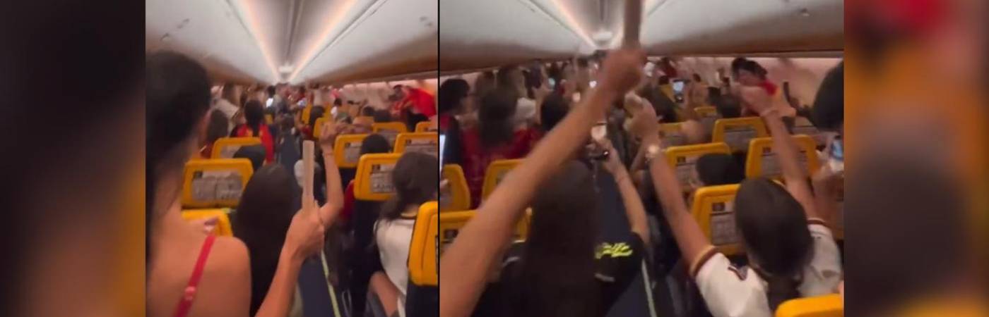 Los pasajeros grabaron la reacción y la subieron a redes sociales. FOTO: TOMADA DE VIDEO