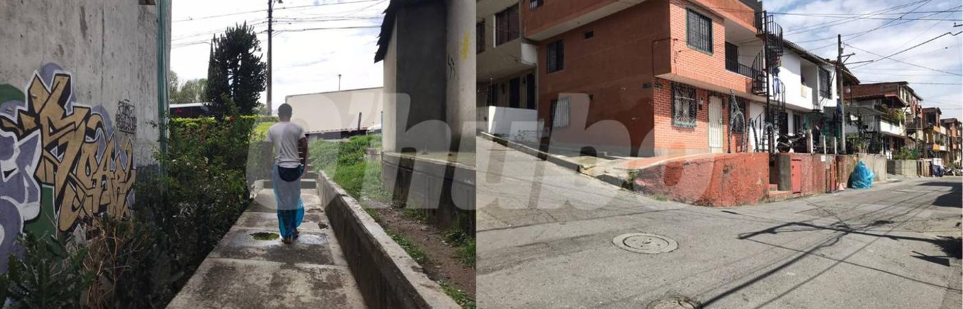 El primer homicidio ocurrió en Castilla (izquierda) y el segundo sucedió en Robledo Aures (derecha). FOTOS: LAURA ROSA JIMÉNEZ VALENCIA