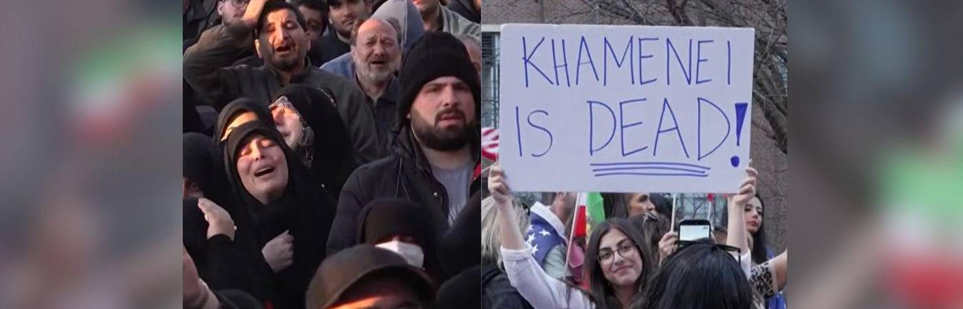 Mientras en algunas zonas de Irán hay manifestaciones en contra de EE. UU. e Israel, iraníes en otros países celebran. FOTOS: CAPTURA DE VIDEO FRANCE 24