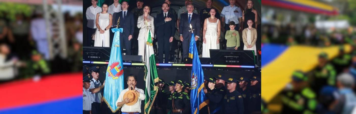 Homenaje desde Medellín y Antioquia durante el 20 de julio. FOTO: MANUEL SALDARRIAGA