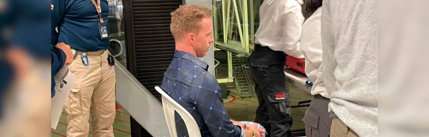 El hombre fue desafiante con la autoridad. FOTO: MIGRACIÓN COLOMBIA