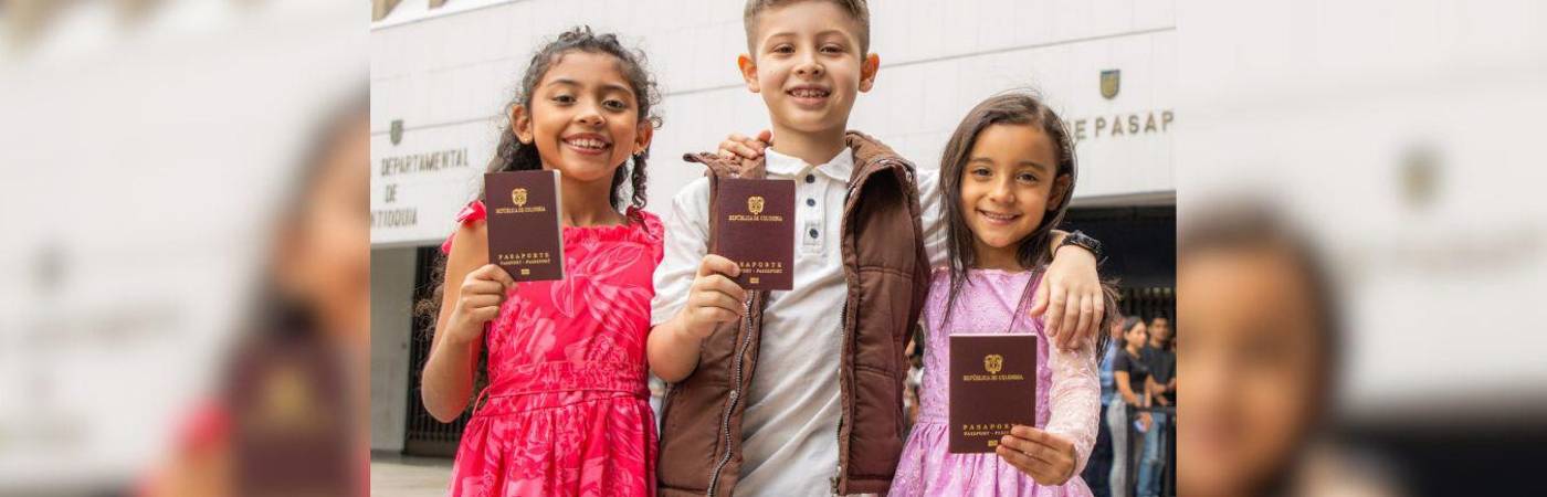 Aproveche para que obtenga el pasaporte para sus hijos sin citas, de forma ágil y sin filas ni contratiempos. / FOTO: GOBERNACIÓN DE ANTIOQUIA