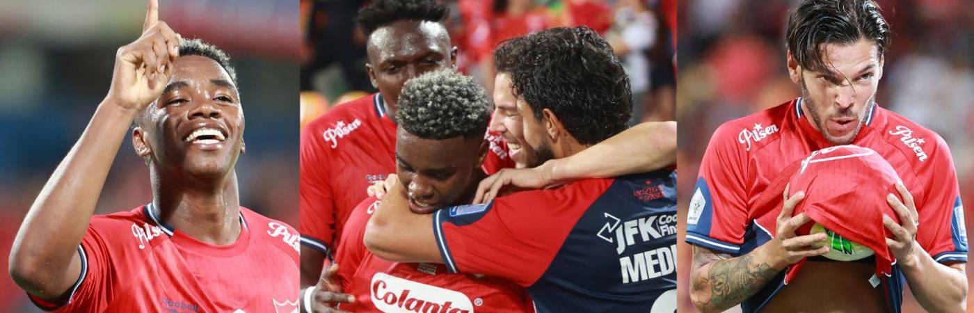 Un nuevo triunfo consiguió el Poderoso en la Liga gracias a los goles de John Montaño (izq.) y Agustín Martegani (der.). FOTOS: MANUEL SALDARRIAGA