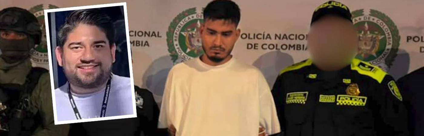 Andrés Felipe Peña Corrales fue capturado en Perú por el crimen de Eric Fernando Gutiérrez Molina (detalle). FOTOS: FISCALÍA y CORTESÍA