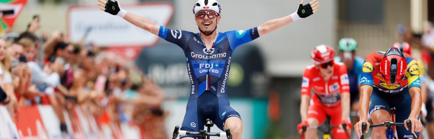 El Francés David Gaudu se llevó el primer lugar de la etapa 3 de la Vuelta a España 2025. /FOTO: X @lavuelta