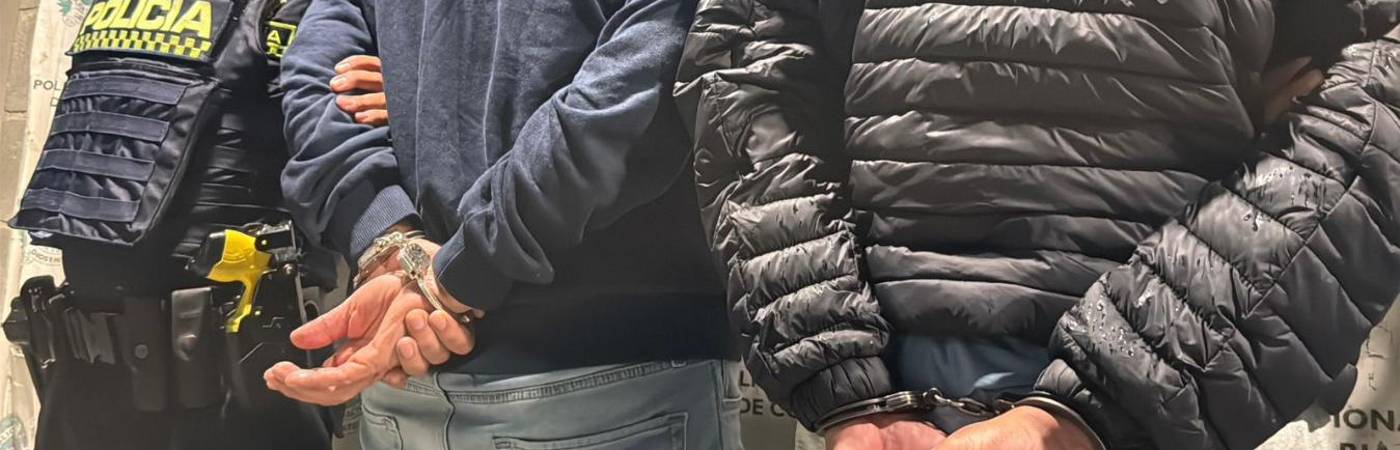 Estos son los dos señalados ladrones de joyas. FOTO: CORTESÍA POLICÍA METROPOLITANA DEL VALLE DE ABURRÁ