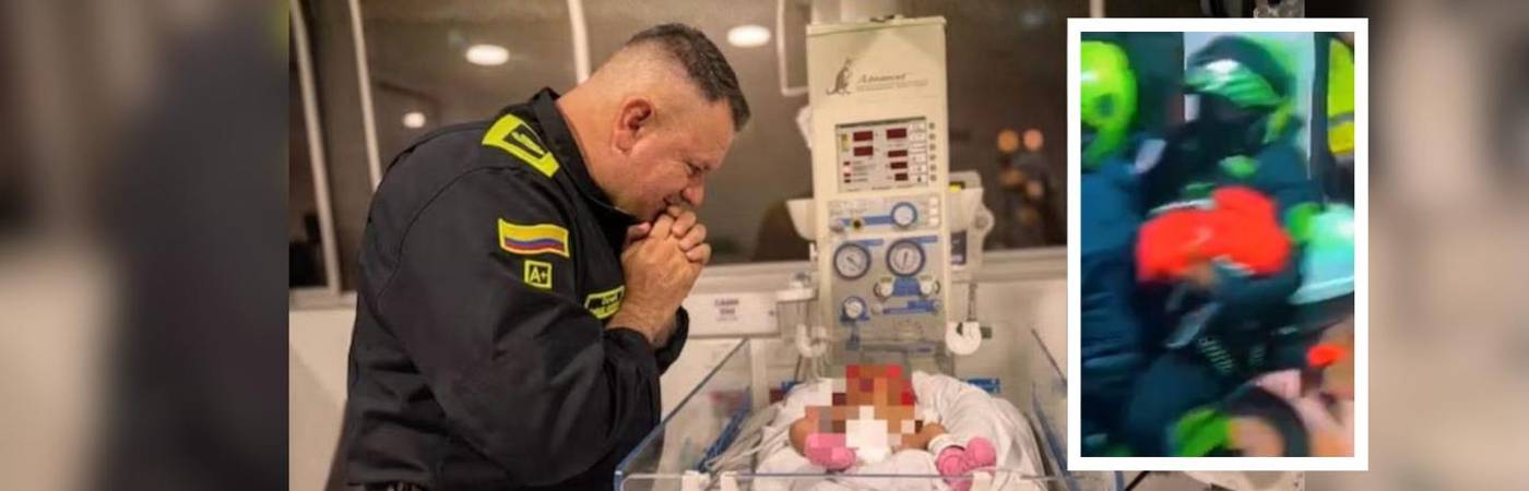 La pequeña fue atendita y se encuentra estable. FOTO: POLICÍA NACIONAL