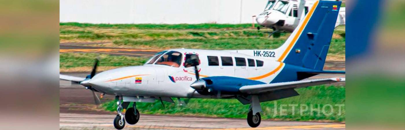 Esta sería la avioneta desaparecida. Está adscrita a la aerolínea Pacífica. /FOTO: TOMADA DE LA WEB