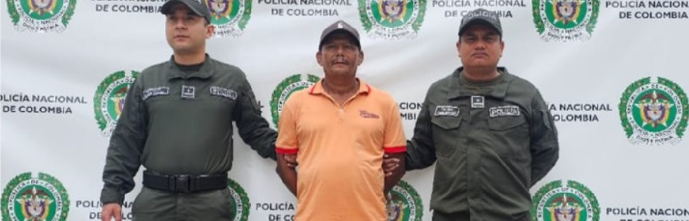 Captura de alias Caballo, presunto miembro del Clan del Golfo en el Urabá antioqueño. /FOTO: CORTESÍA FISCALÍA