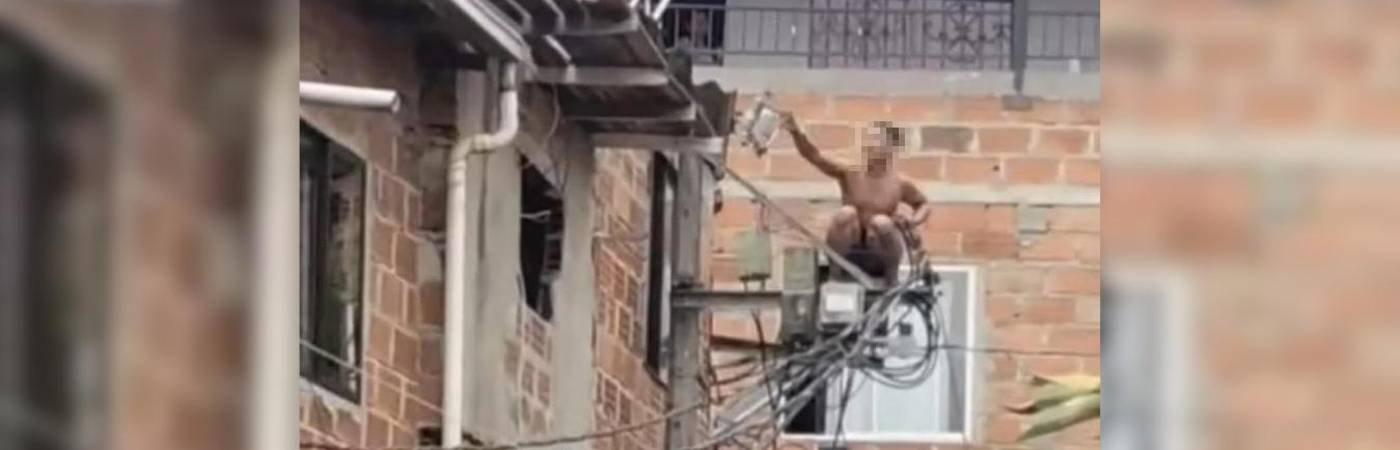 Los momentos previos fueron registrados en video por vecinos. FOTO: MEDELLIN OSCURA