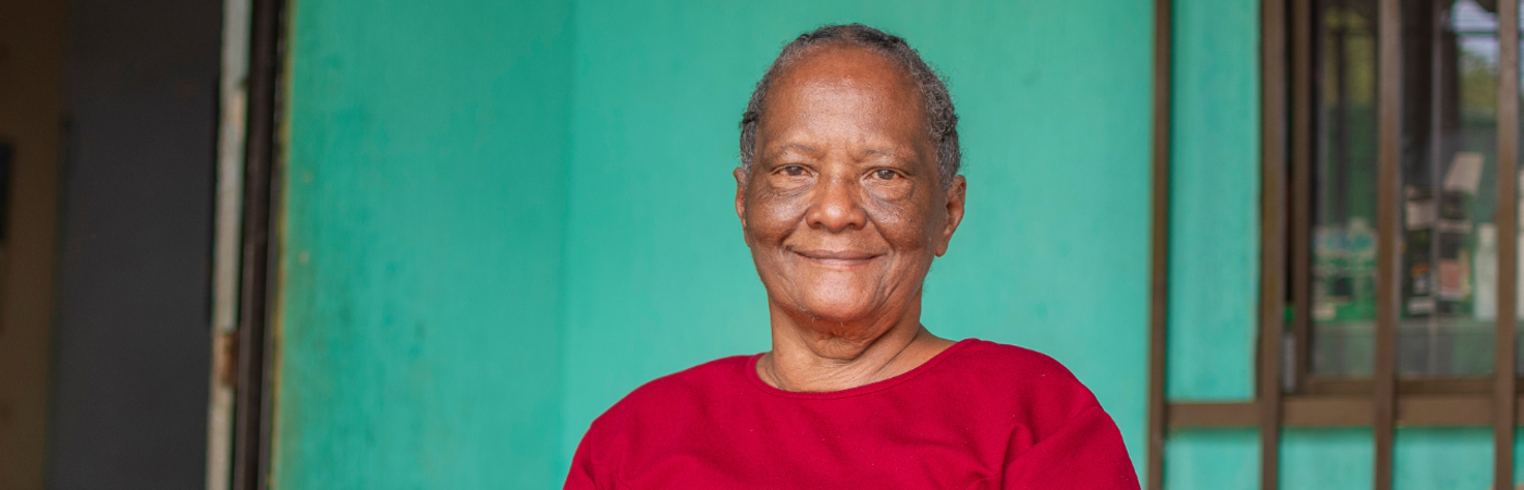 Miguelina Ricardo Chaverra, quien vive en el municipio de Turbo, perdió una sus extremidades en el accidente. / FOTO: CORTESÍA