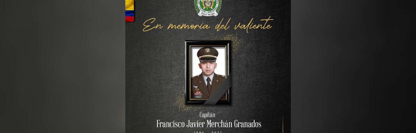 Capitán Francisco Javier Merchán Granados, nueva víctima fatal de la Policía. /FOTO: POLICÍA NACIONAL