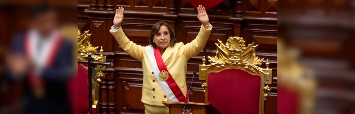 Dina Boluarte, primera mujer en ocupar el cargo de poder en Perú, pero no por elección popular. /FOTO: COLPRENSA