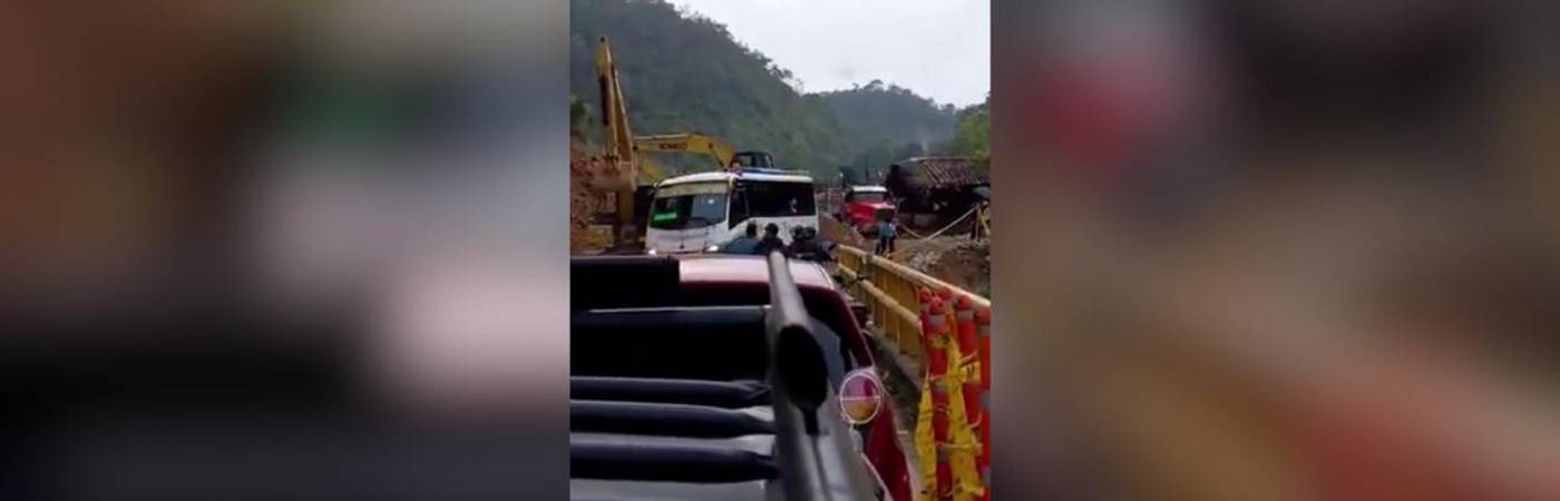 Así avanzan los trabajos en la autopista Medellín - Bogotá. FOTO: @OFICIAL_ATC