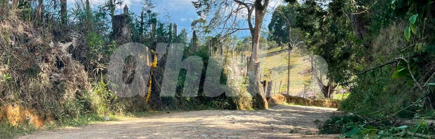 En este punto de la vereda Sierra Linda ocurrió el homicidio. /FOTO: SINDY VALLE