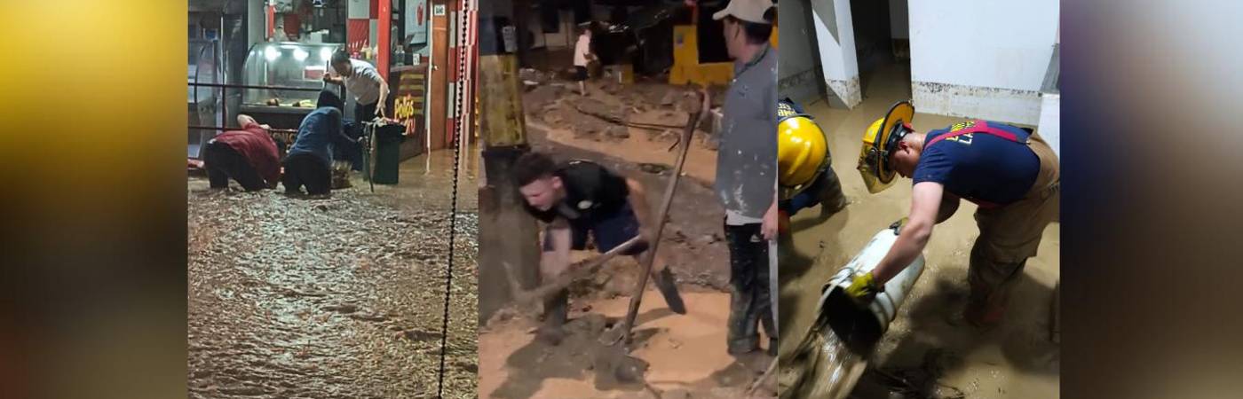 Inundaciones en La Estrella. FOTO: CORTESÍA DENUNCIAS ANTIOQUIA