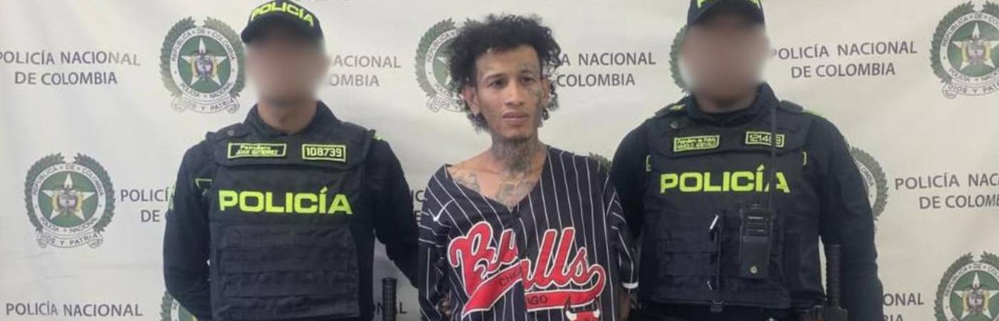 Edwin Alexánder Tabares Restrepo, conocido con el alias Dogui, trató de evitar su detención. FOTO: CORTESÍA