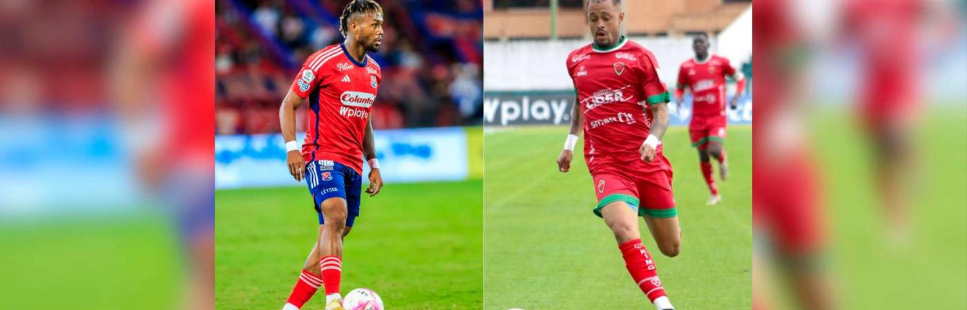 Léyser Chaverra (izq.) y Joao Rodríguez (der.) buscarán ser protagonistas en este duelo. /FOTOS: CAMILO SUÁREZ Y PATRIOTAS