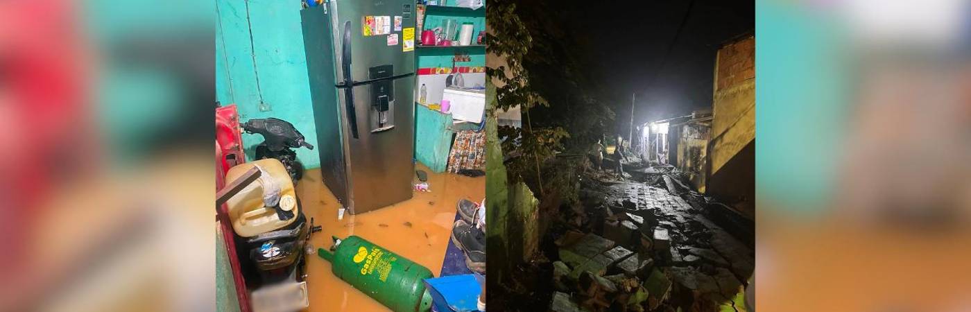 Aguaceros en Caucasia (Bajo Cauca antioqueño) tumbaron muros e inundaron casas. FOTOS: TOMADAS DE NP NOTICIAS ONLINE