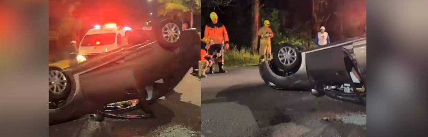 Accidente de automóvil en Palmas. FOTO: CORTESÍA DENUNCIAS ANTIOQUIA
