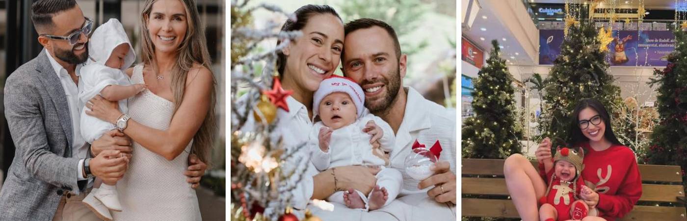 Varios famosos pasarán a 2026 con un nuevo integrante en la familia. FOTOS: TOMADA DE INSTAGRAM @marianapajon @isaestrada @aidavictoriam