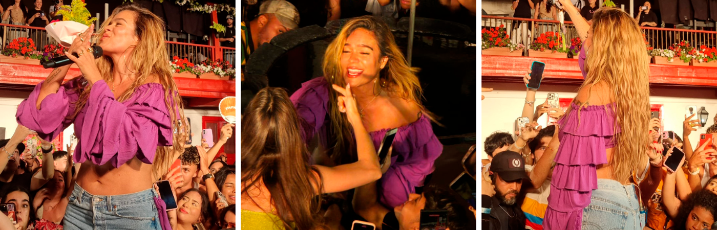 Karol G cantando en el Pueblito Paisa. / FOTOS: X @FicoGutierrez
