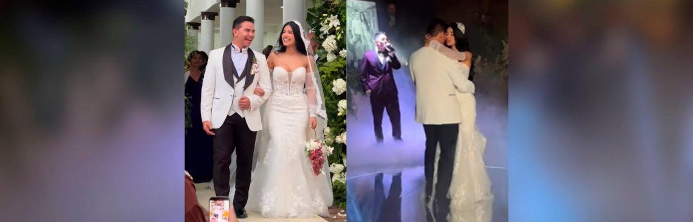 Su primer baile como esposos fue una canción del Grupo Niche que cantó Andy Rivera. FOTO: CAPTURA DE VIDEO INSTAGRAM @JHONNYRIVERA