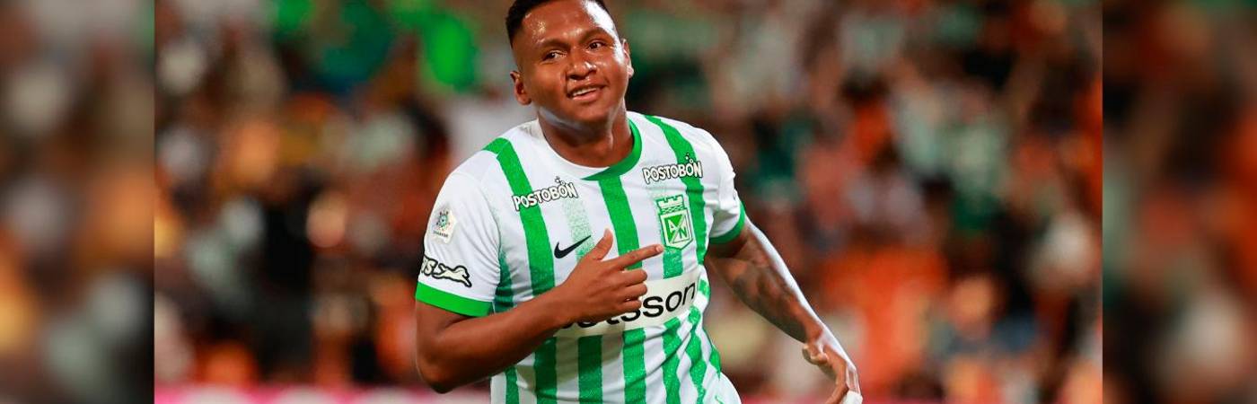 Alfredo Morelos marcó el gol del empate (1-1) de Atlético Nacional ante Boyacá Chicó. /FOTO: MANUEL SALDARRIAGA