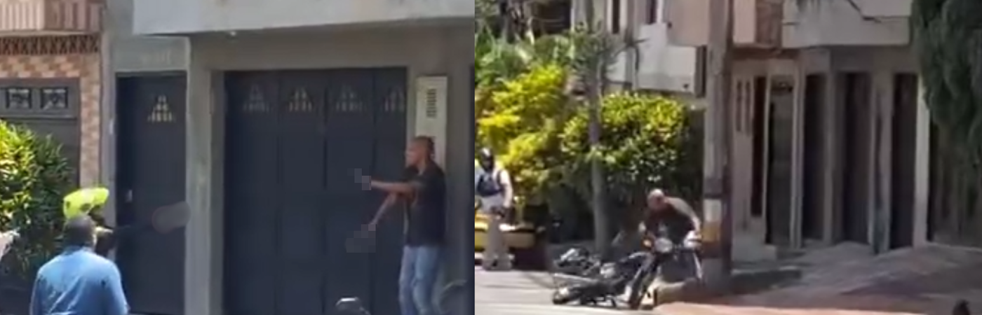 Así registraron en el hecho en el sector de la Floresta. /FOTO: TOMADA DE VIDEO DENUNCIAS ANTIOQUIA